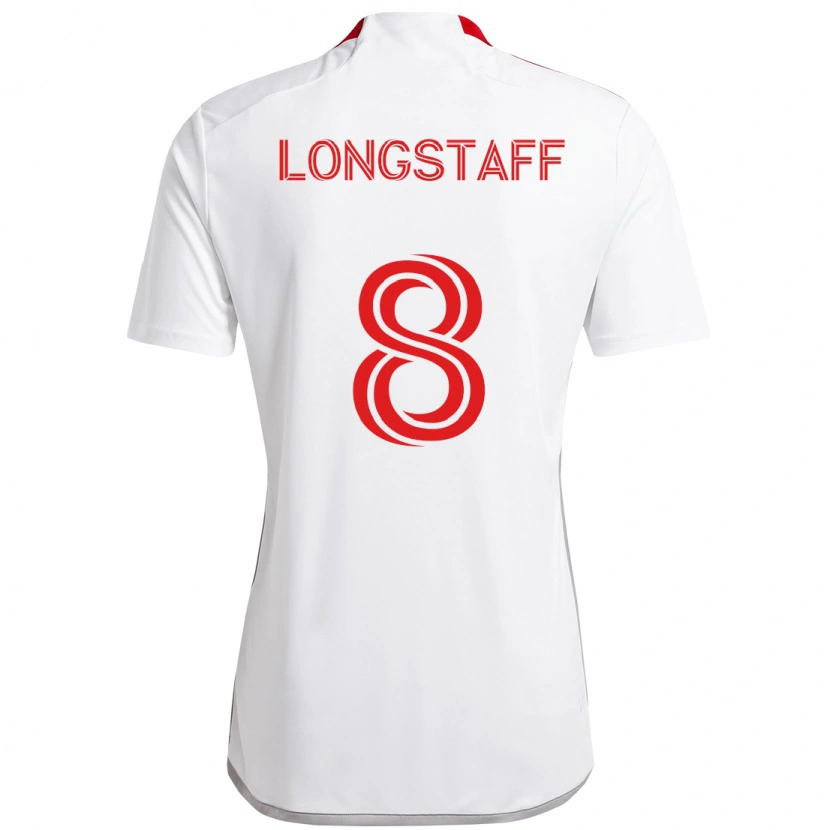 Danxen Criança Camisola Matty Longstaff #8 Branco Vermelho Alternativa 2025/26 Camisa Brasil