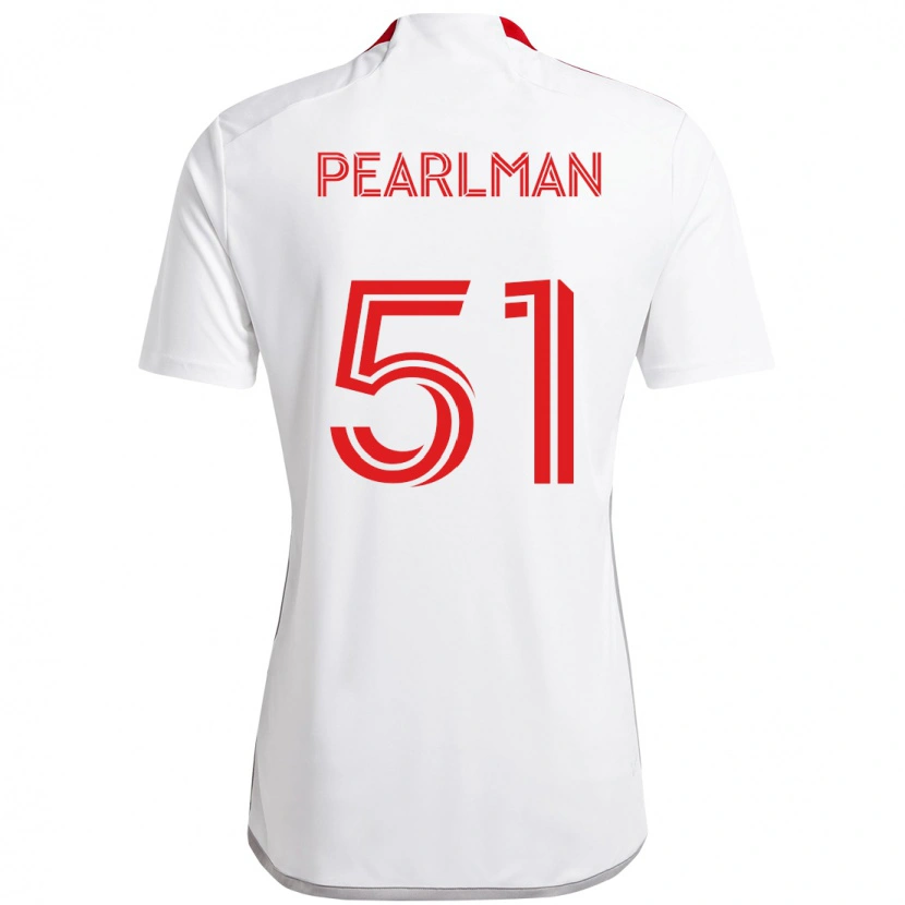 Danxen Criança Camisola Adam Pearlman #51 Branco Vermelho Alternativa 2025/26 Camisa Brasil