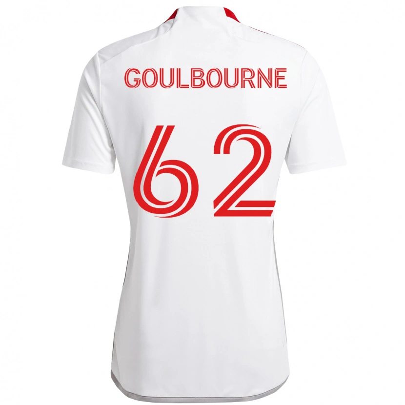 Danxen Criança Camisola Rohan Goulbourne #62 Branco Vermelho Alternativa 2025/26 Camisa Brasil