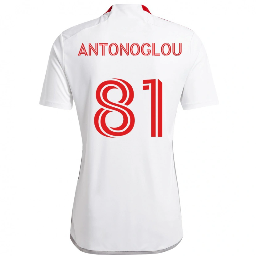 Danxen Criança Camisola Themi Antonoglou #81 Branco Vermelho Alternativa 2025/26 Camisa Brasil