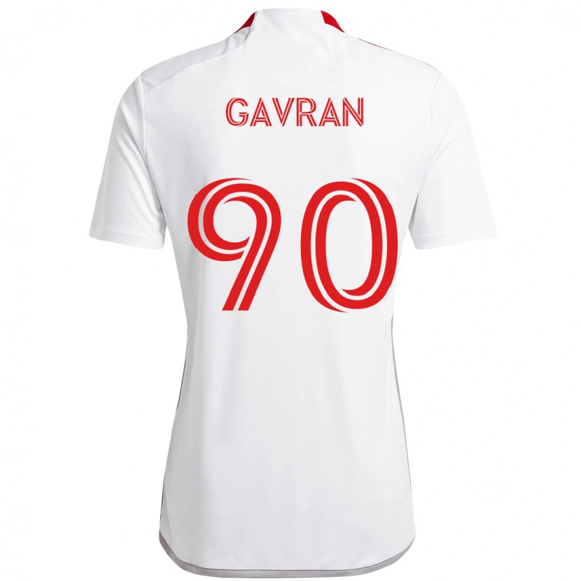 Danxen Criança Camisola Luka Gavran #90 Branco Vermelho Alternativa 2025/26 Camisa Brasil