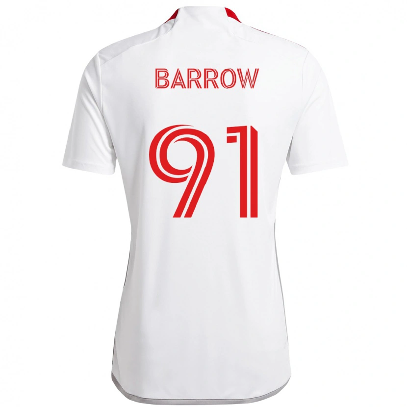 Danxen Criança Camisola Dékwon Barrow #91 Branco Vermelho Alternativa 2025/26 Camisa Brasil