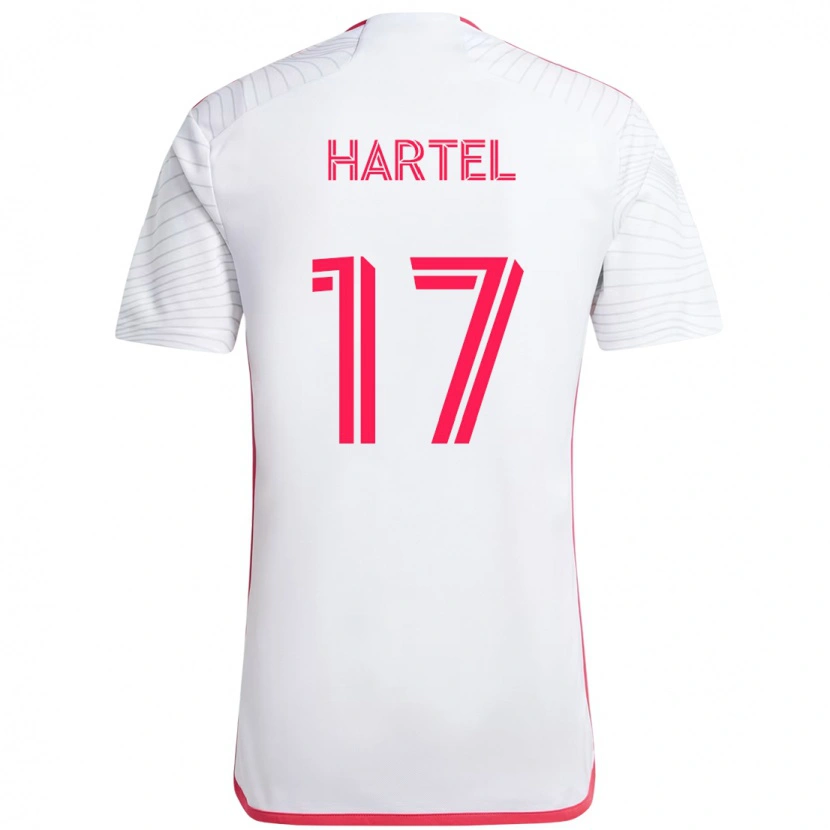 Danxen Criança Camisola Marcel Hartel #17 Branco Magenta Alternativa 2025/26 Camisa Brasil