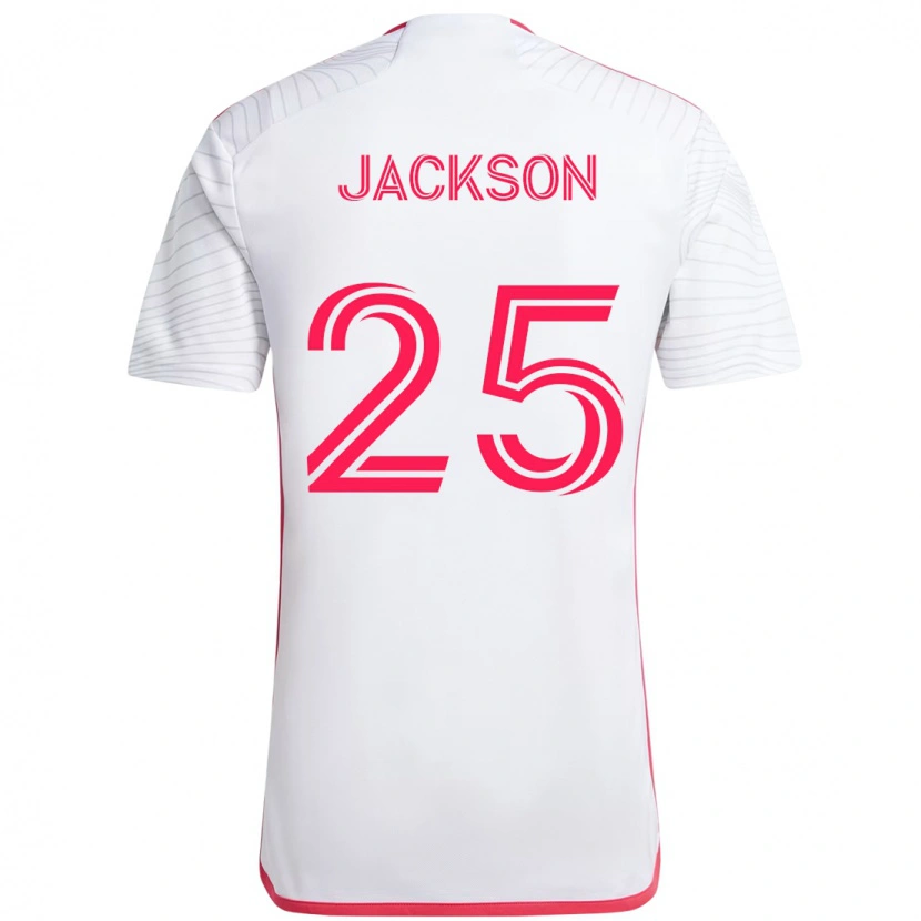 Danxen Criança Camisola Aziel Jackson #25 Branco Magenta Alternativa 2025/26 Camisa Brasil