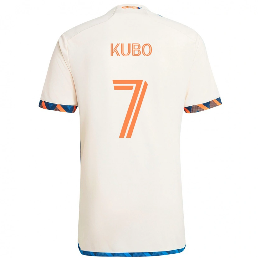 Danxen Criança Camisola Yuya Kubo #7 Branco Azul Laranja Alternativa 2025/26 Camisa Brasil