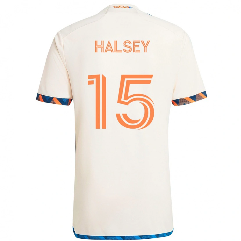 Danxen Criança Camisola Bret Halsey #15 Branco Azul Laranja Alternativa 2025/26 Camisa Brasil