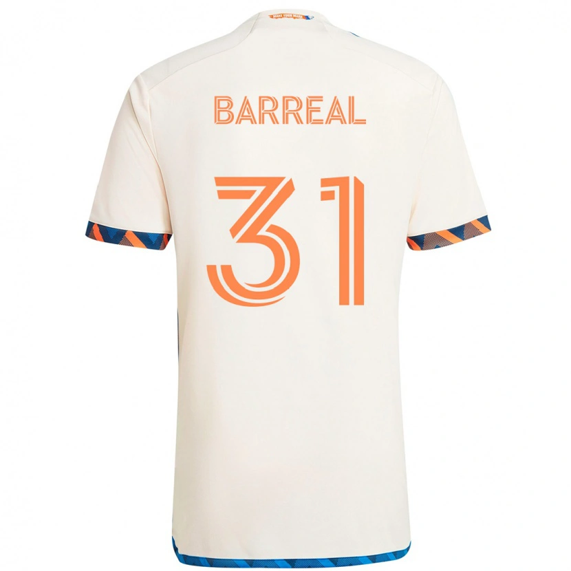 Danxen Criança Camisola Álvaro Barreal #31 Branco Azul Laranja Alternativa 2025/26 Camisa Brasil