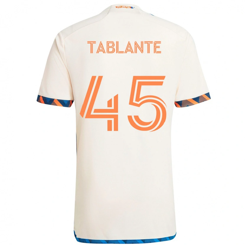 Danxen Criança Camisola Moises Tablante #45 Branco Azul Laranja Alternativa 2025/26 Camisa Brasil