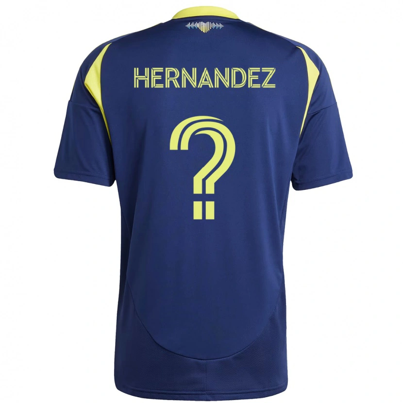 Danxen Criança Camisola Jonathan Hernández #0 Azul Marinho Amarelo Alternativa 2025/26 Camisa Brasil