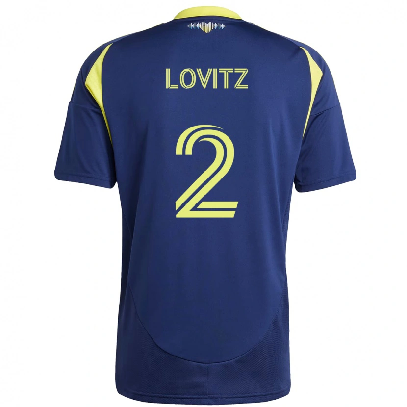 Danxen Criança Camisola Daniel Lovitz #2 Azul Marinho Amarelo Alternativa 2025/26 Camisa Brasil