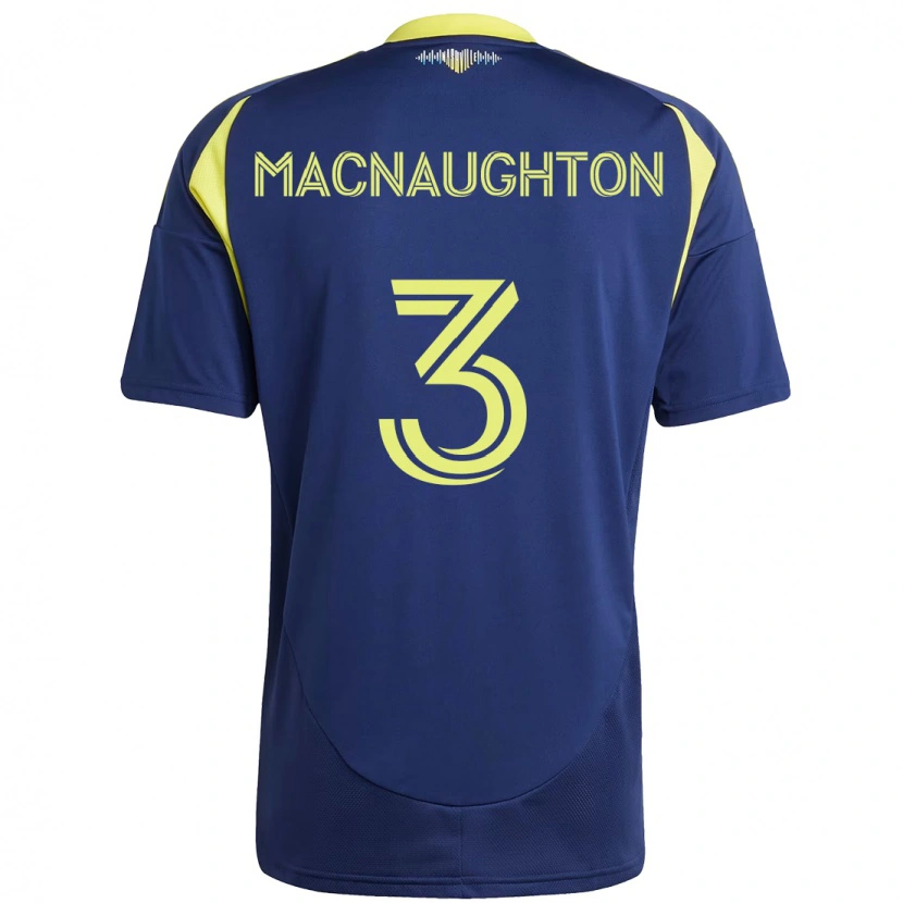 Danxen Criança Camisola Lukas Macnaughton #3 Azul Marinho Amarelo Alternativa 2025/26 Camisa Brasil