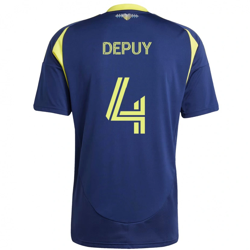 Danxen Criança Camisola Nick Depuy #4 Azul Marinho Amarelo Alternativa 2025/26 Camisa Brasil