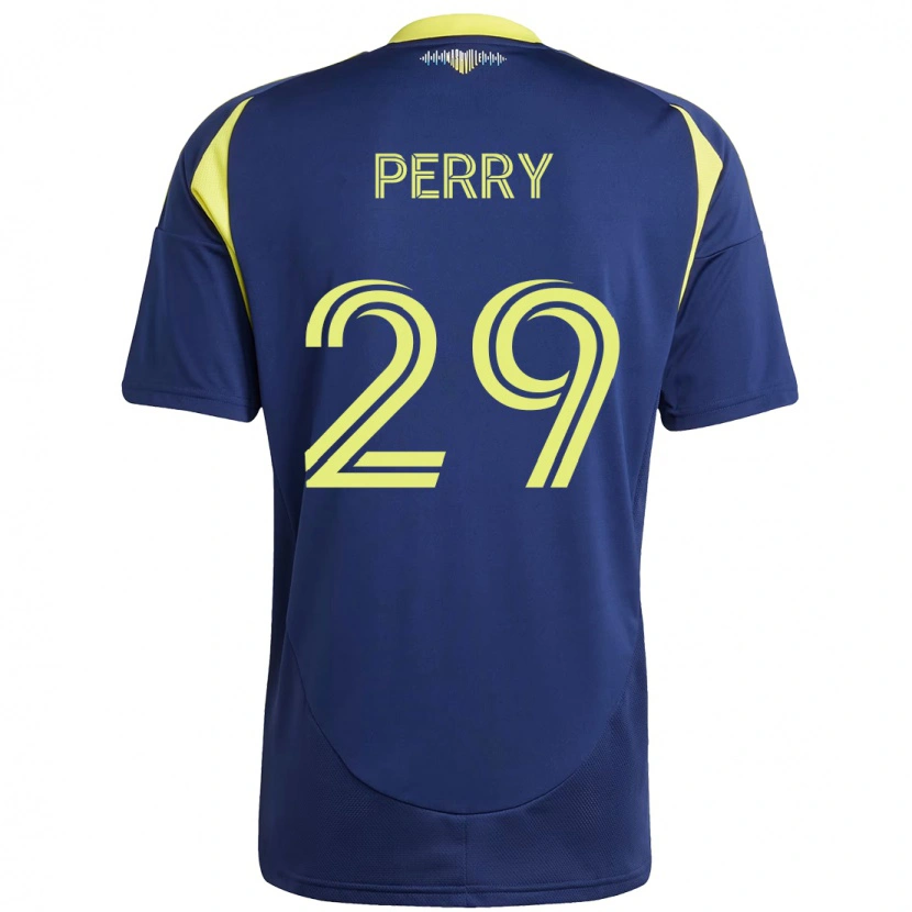 Danxen Criança Camisola Nebiyou Perry #29 Azul Marinho Amarelo Alternativa 2025/26 Camisa Brasil