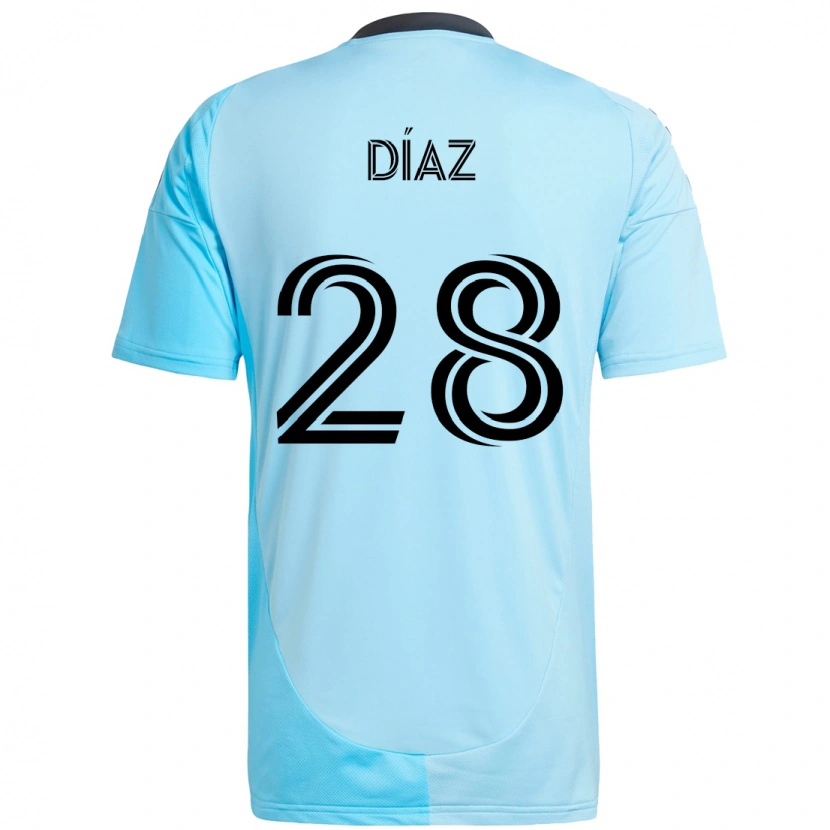 Danxen Criança Camisola Jefferson Díaz #28 Azul Celeste Alternativa 2025/26 Camisa Brasil