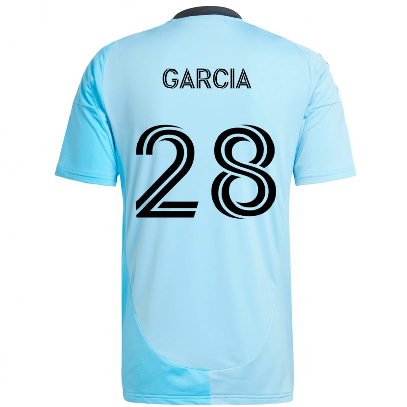 Danxen Criança Camisola Mender García #28 Azul Celeste Alternativa 2025/26 Camisa Brasil