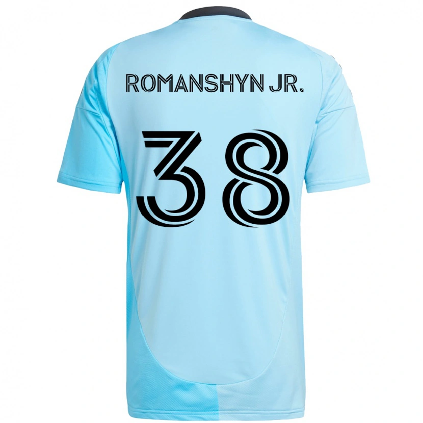 Danxen Criança Camisola Kage Romanshyn Jr. #38 Azul Celeste Alternativa 2025/26 Camisa Brasil