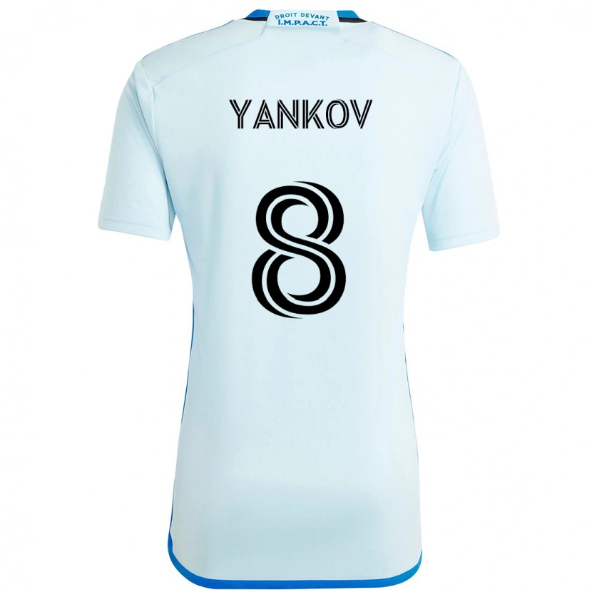 Danxen Criança Camisola Dominik Yankov #8 Azul Celeste Azul Escuro Alternativa 2025/26 Camisa Brasil