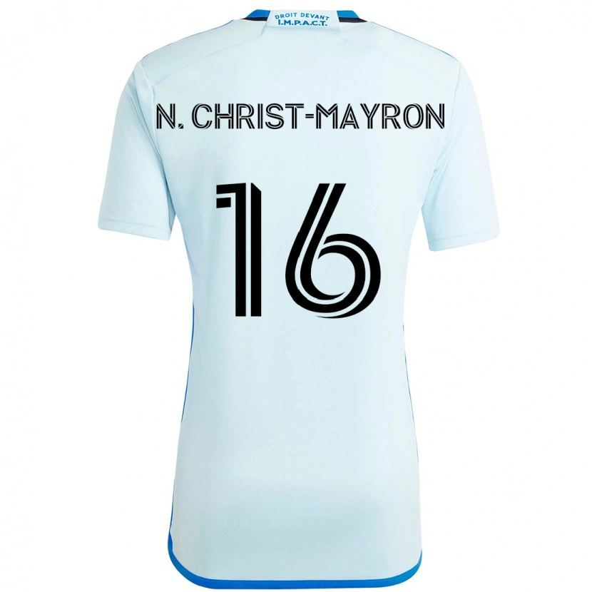 Danxen Criança Camisola Brou Aya N'ta Christ-Mayron #16 Azul Celeste Azul Escuro Alternativa 2025/26 Camisa Brasil