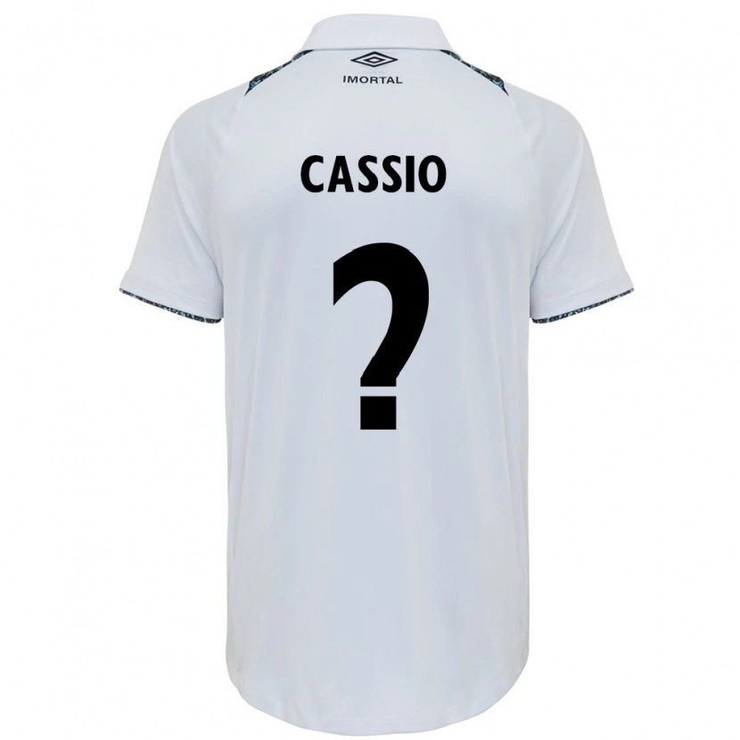 Danxen Criança Camisola Cássio Acosta #0 Branco Azul Alternativa 2025/26 Camisa Brasil