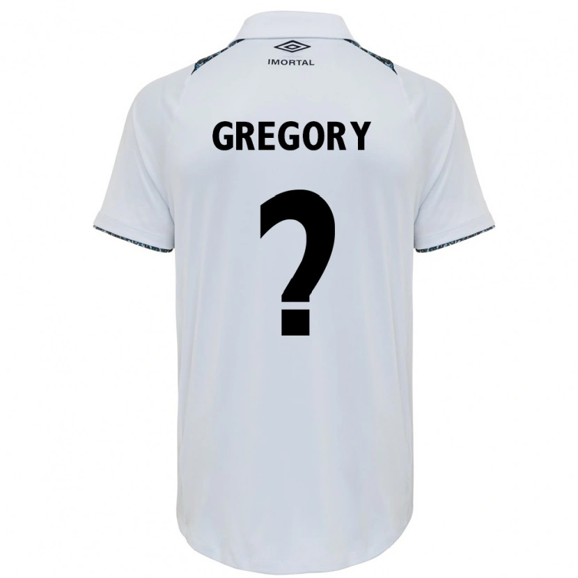Danxen Criança Camisola Gregory #0 Branco Azul Alternativa 2025/26 Camisa Brasil