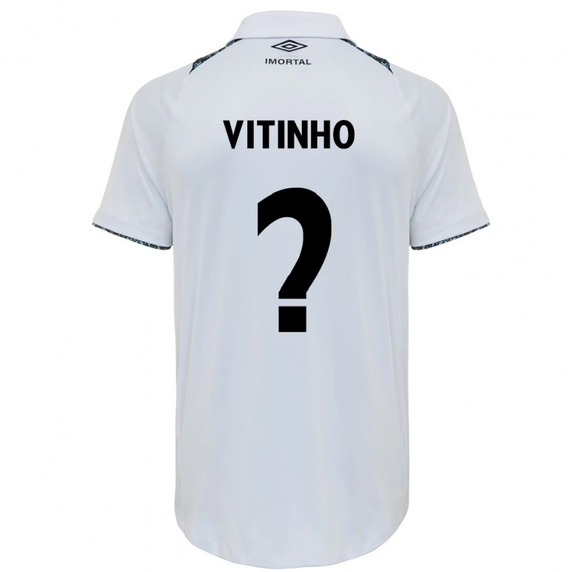 Danxen Criança Camisola Vitinho #0 Branco Azul Alternativa 2025/26 Camisa Brasil