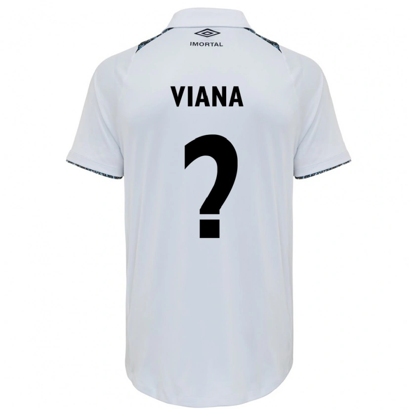 Danxen Criança Camisola Arthur Viana #0 Branco Azul Alternativa 2025/26 Camisa Brasil