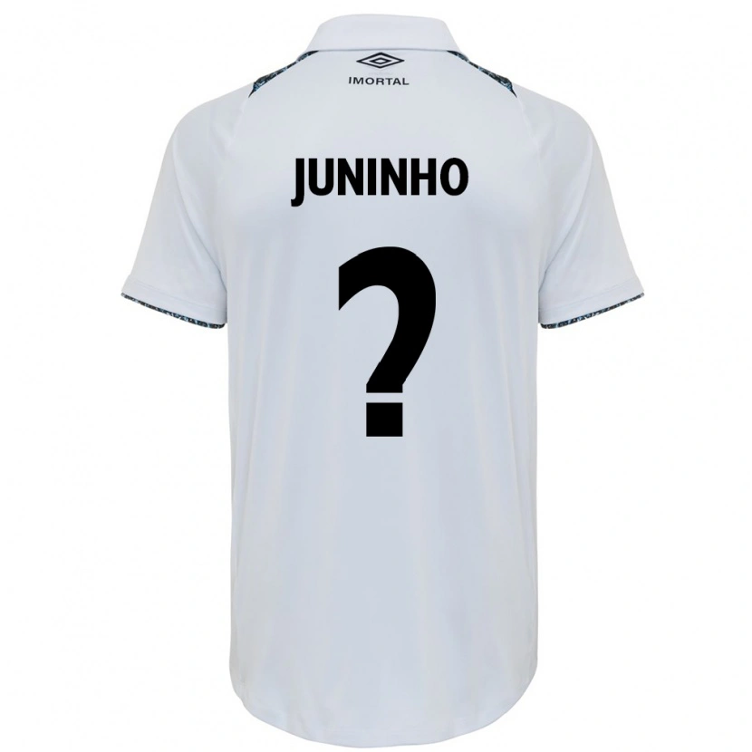 Danxen Criança Camisola Juninho #0 Branco Azul Alternativa 2025/26 Camisa Brasil