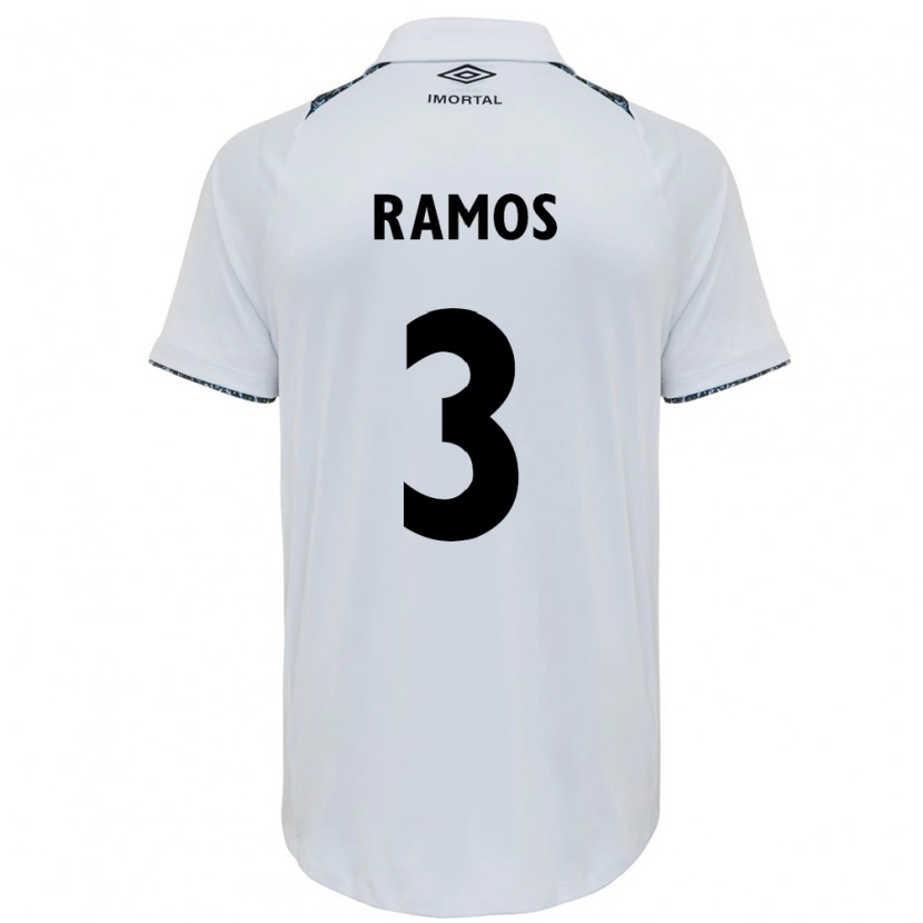 Danxen Criança Camisola João Ramos #3 Branco Azul Alternativa 2025/26 Camisa Brasil
