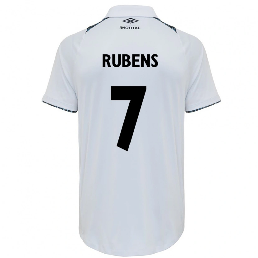 Danxen Criança Camisola Rubens #7 Branco Azul Alternativa 2025/26 Camisa Brasil