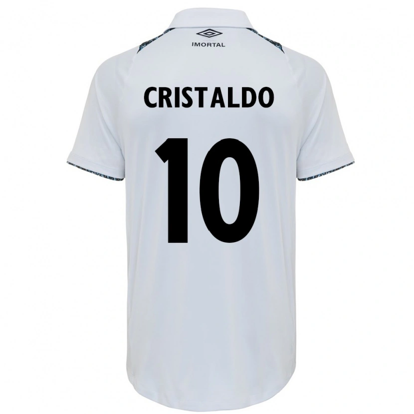 Danxen Criança Camisola Franco Cristaldo #10 Branco Azul Alternativa 2025/26 Camisa Brasil