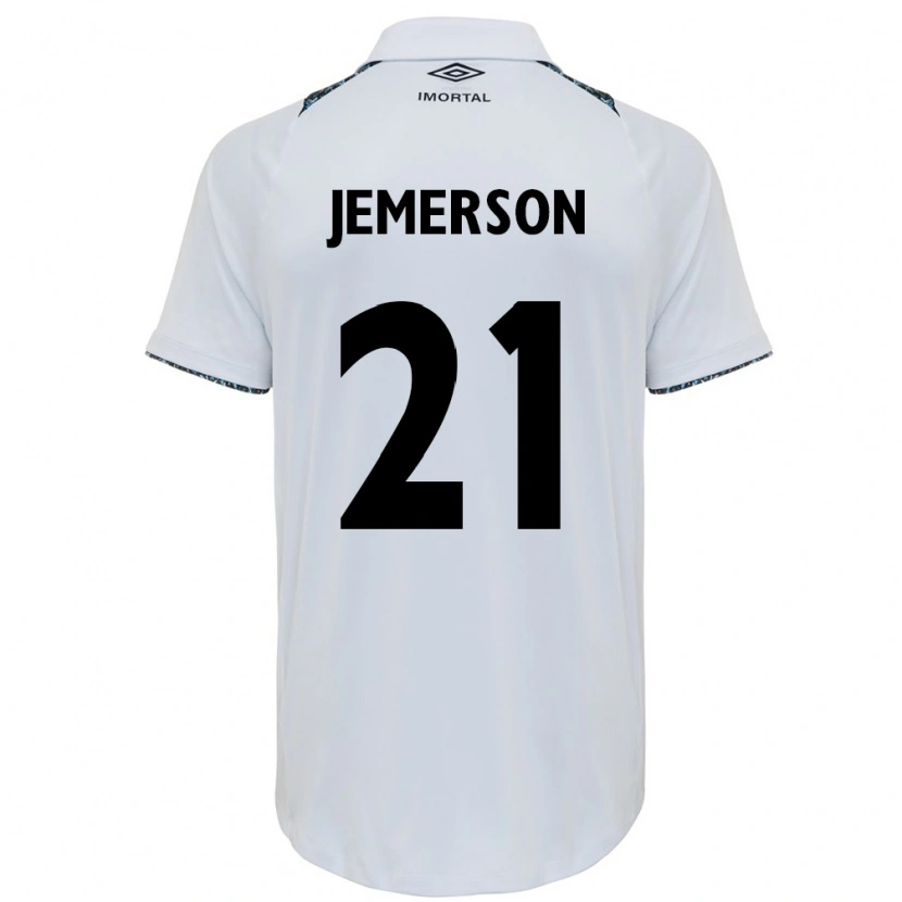 Danxen Criança Camisola Jemerson #21 Branco Azul Alternativa 2025/26 Camisa Brasil
