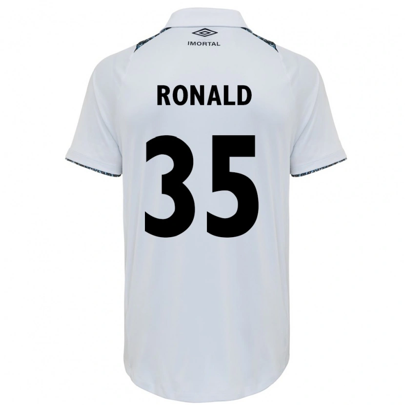 Danxen Criança Camisola Ronald #35 Branco Azul Alternativa 2025/26 Camisa Brasil