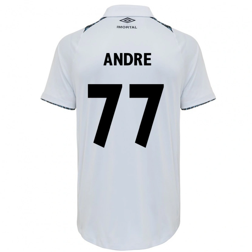 Danxen Criança Camisola André Henrique #77 Branco Azul Alternativa 2025/26 Camisa Brasil
