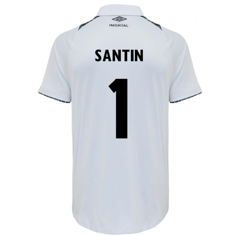 Danxen Criança Camisola Duda Santin #1 Branco Azul Alternativa 2025/26 Camisa Brasil