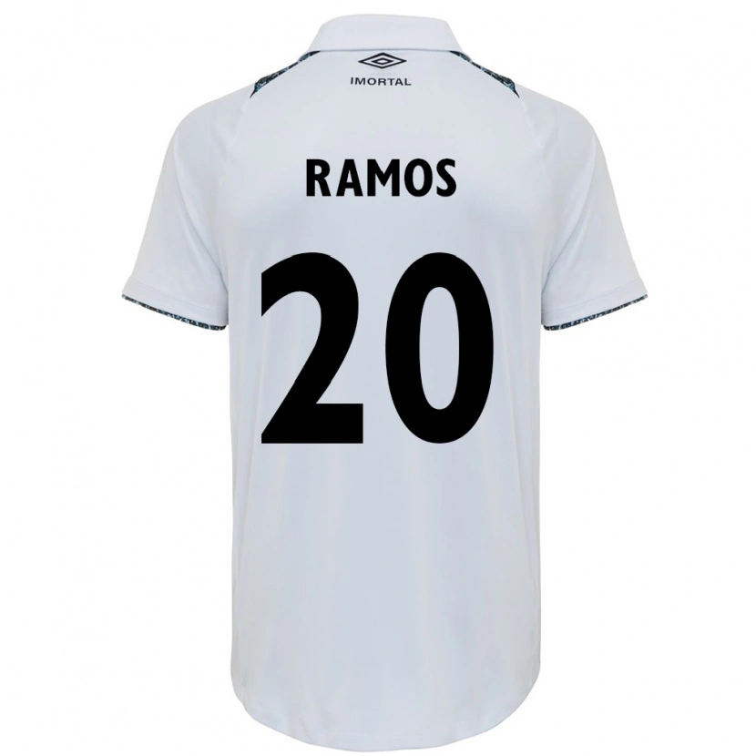 Danxen Criança Camisola Mónica Ramos #20 Branco Azul Alternativa 2025/26 Camisa Brasil