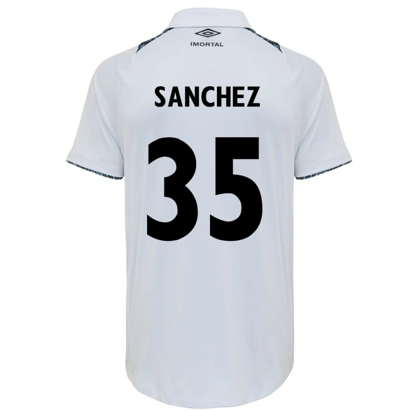 Danxen Criança Camisola Lari Sanchez #35 Branco Azul Alternativa 2025/26 Camisa Brasil