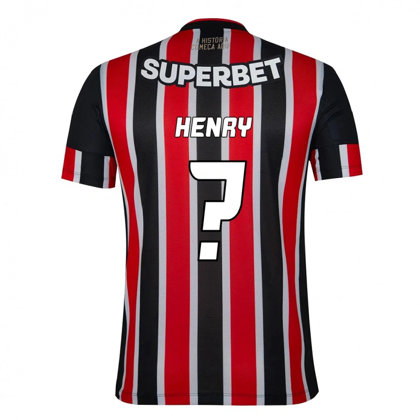Danxen Criança Camisola Thierry Henry #0 Preto Vermelho Alternativa 2025/26 Camisa Brasil