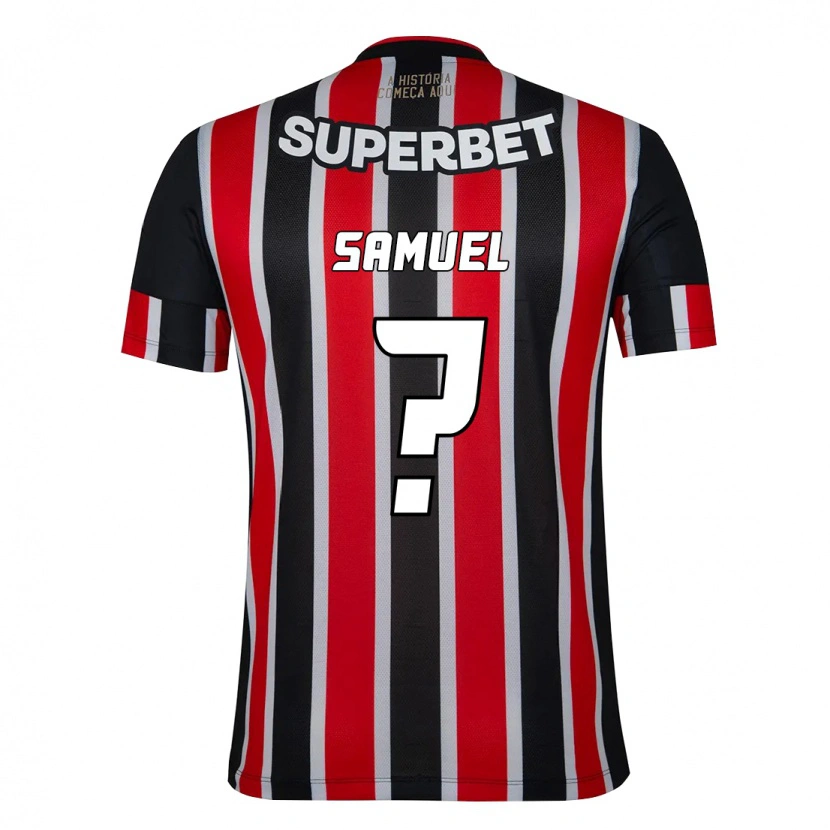 Danxen Criança Camisola Samuel #0 Preto Vermelho Alternativa 2025/26 Camisa Brasil