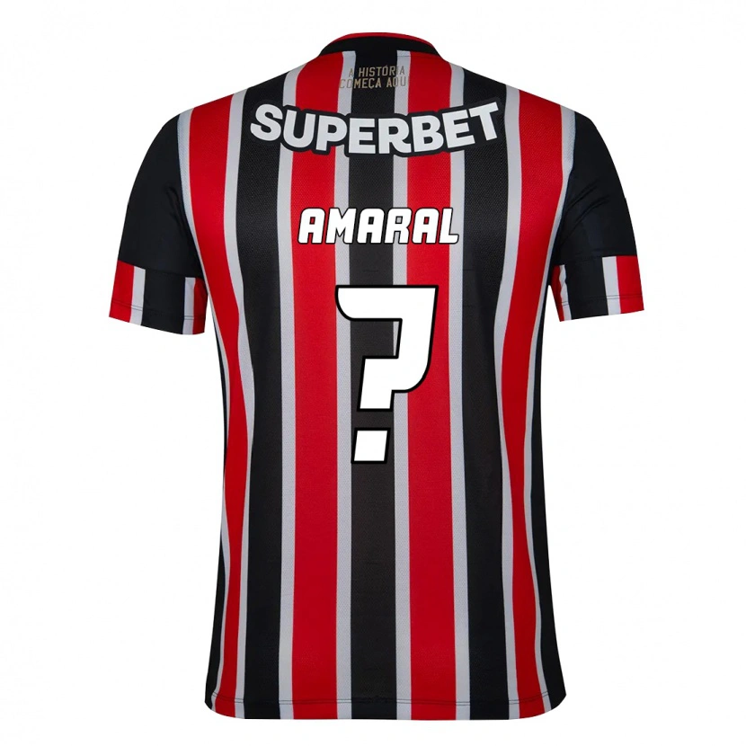 Danxen Criança Camisola Mateus Amaral #0 Preto Vermelho Alternativa 2025/26 Camisa Brasil