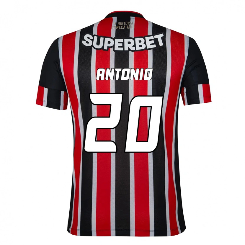 Danxen Criança Camisola Marcos Antônio #20 Preto Vermelho Alternativa 2025/26 Camisa Brasil