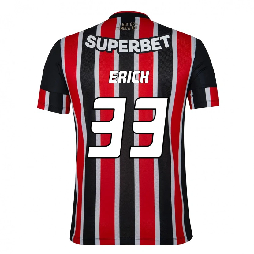 Danxen Criança Camisola Erick #33 Preto Vermelho Alternativa 2025/26 Camisa Brasil