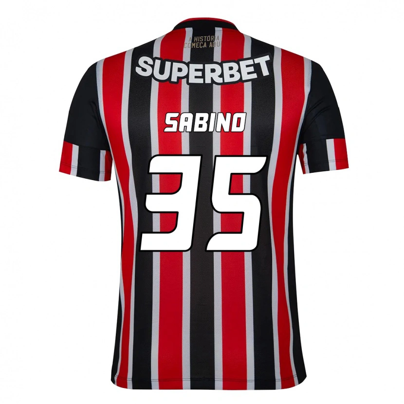 Danxen Criança Camisola Sabino #35 Preto Vermelho Alternativa 2025/26 Camisa Brasil