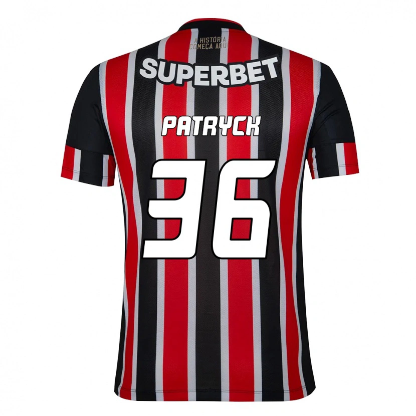 Danxen Criança Camisola Patryck #36 Preto Vermelho Alternativa 2025/26 Camisa Brasil