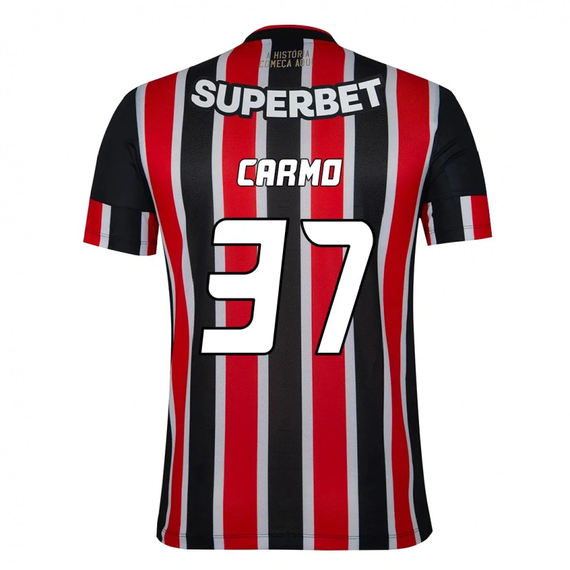 Danxen Criança Camisola Henrique Carmo #37 Preto Vermelho Alternativa 2025/26 Camisa Brasil