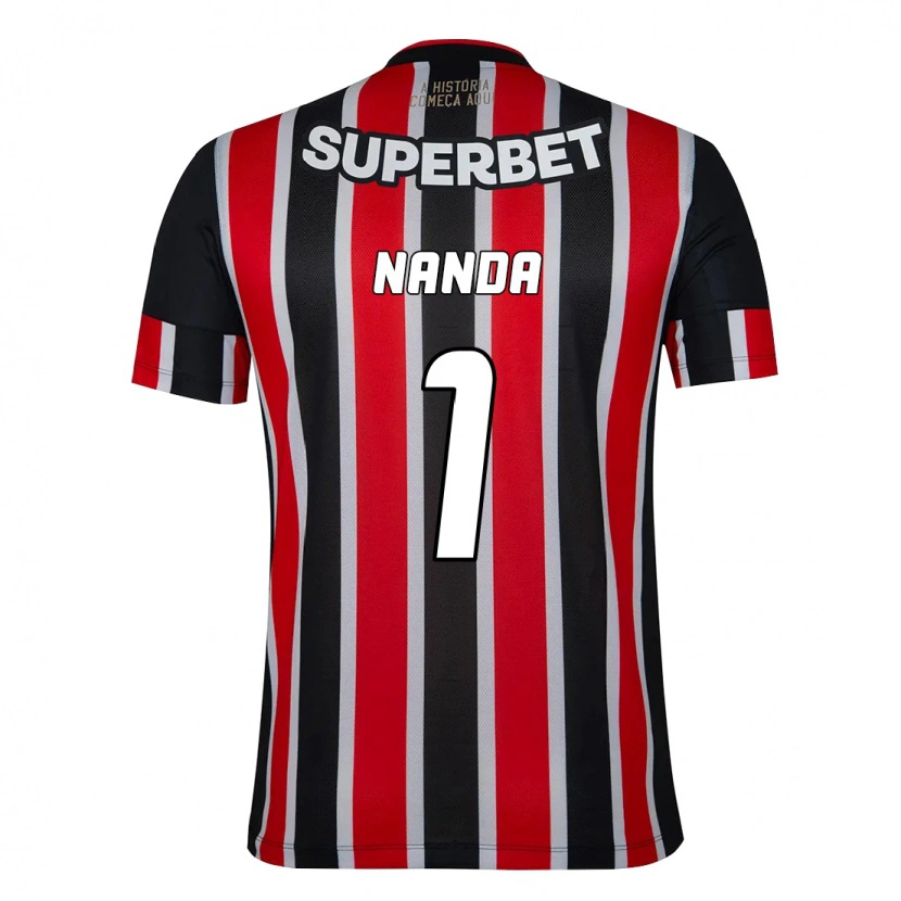 Danxen Criança Camisola Nanda #1 Preto Vermelho Alternativa 2025/26 Camisa Brasil