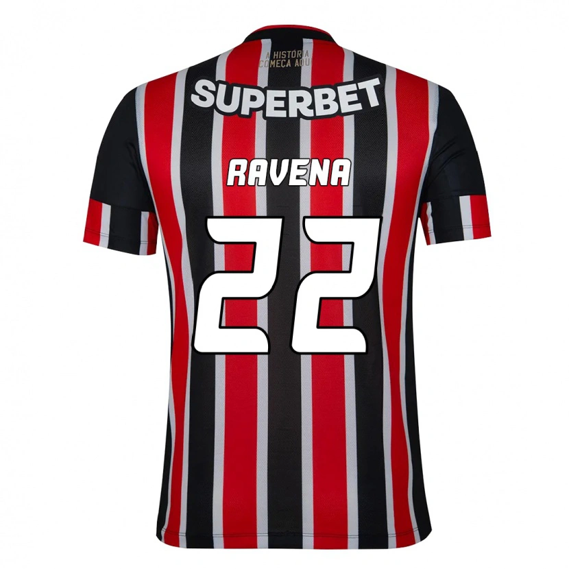 Danxen Criança Camisola Ravena #22 Preto Vermelho Alternativa 2025/26 Camisa Brasil