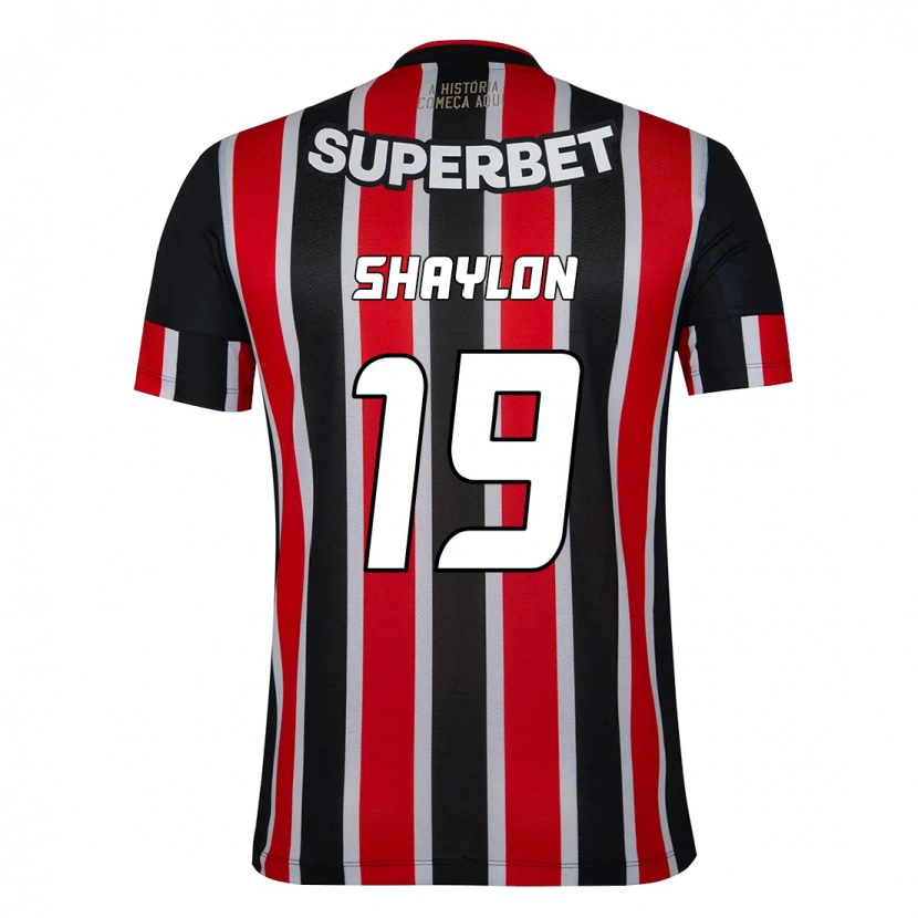 Danxen Criança Camisola Shaylon #19 Preto Vermelho Alternativa 2025/26 Camisa Brasil