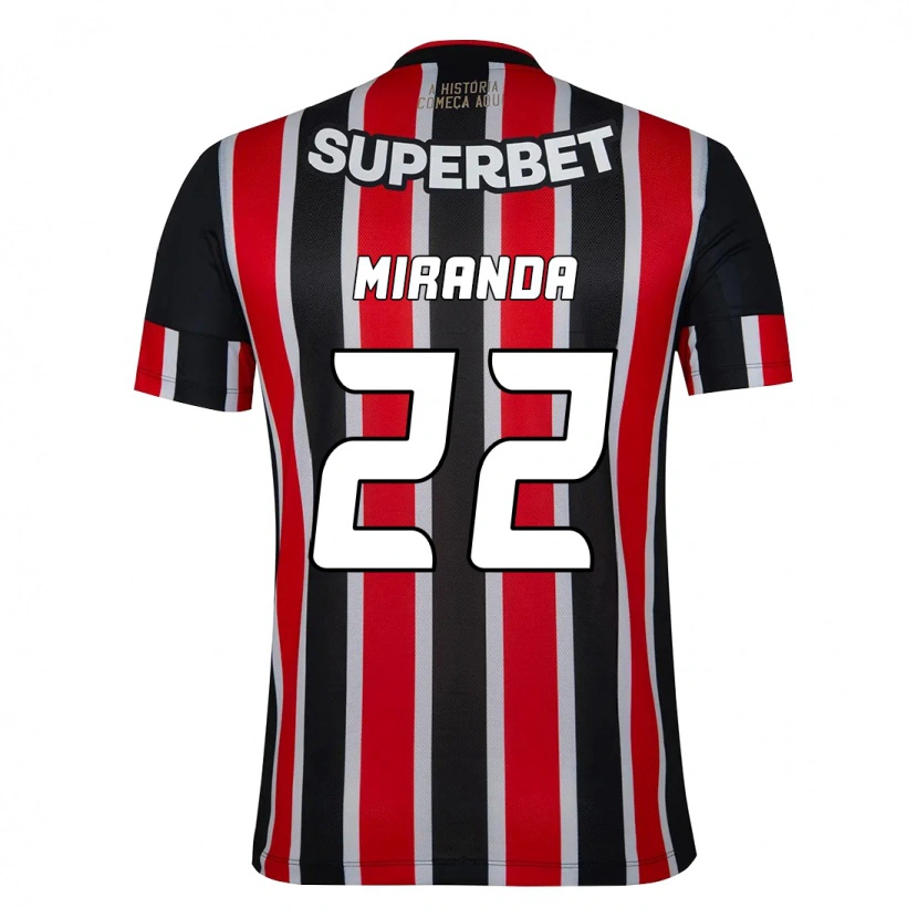 Danxen Criança Camisola Miranda #22 Preto Vermelho Alternativa 2025/26 Camisa Brasil