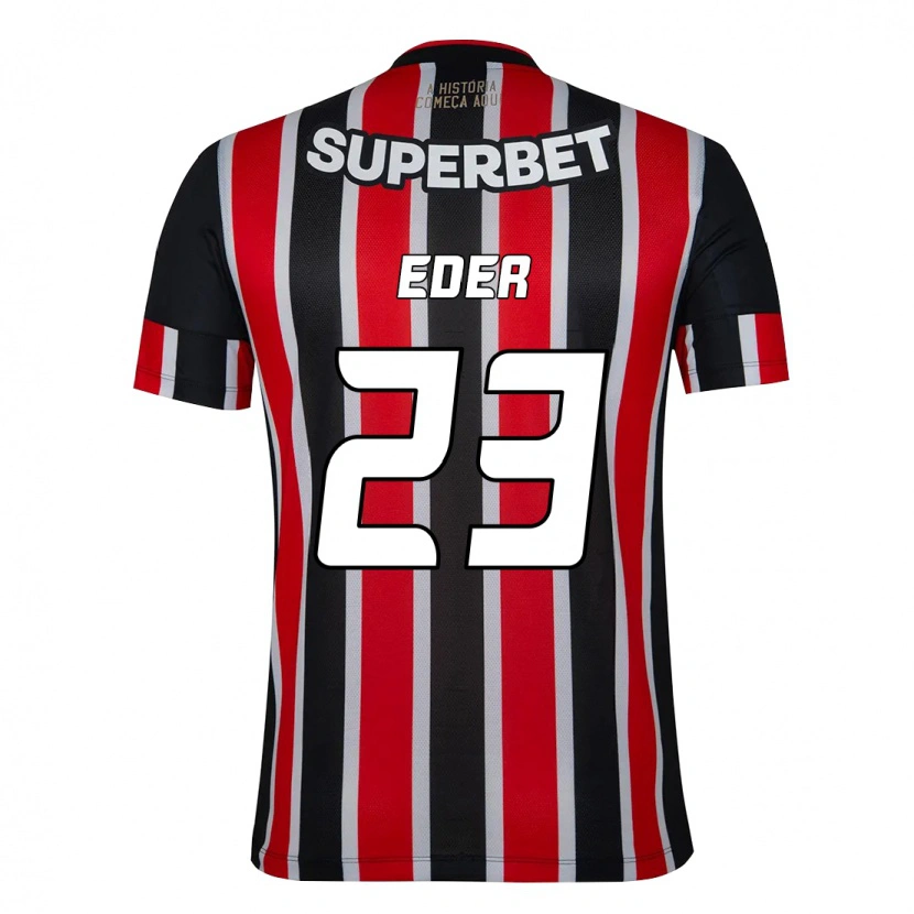 Danxen Criança Camisola Eder #23 Preto Vermelho Alternativa 2025/26 Camisa Brasil