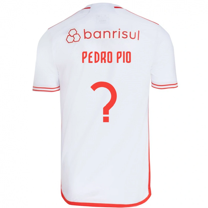 Danxen Criança Camisola Pedro Pio #0 Branco Vermelho Alternativa 2025/26 Camisa Brasil